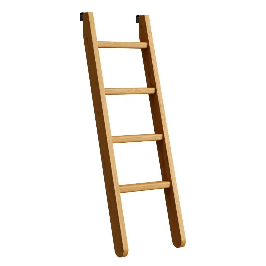 Twin-size Loft Bed with Angled ladder