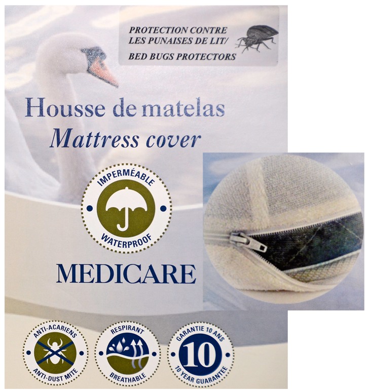 Housse de matelas contre les punaises de lit & acariens