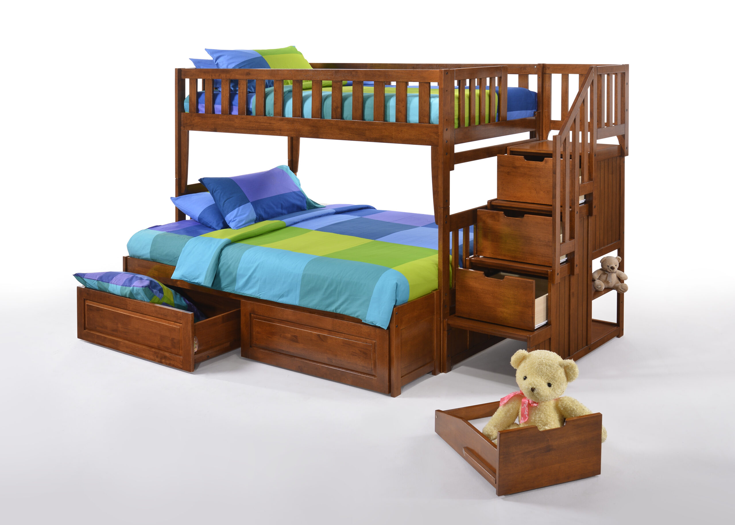Peppermint Stair Bunk Bed Twin-Double - Futon D'Or - Natural Mattresses