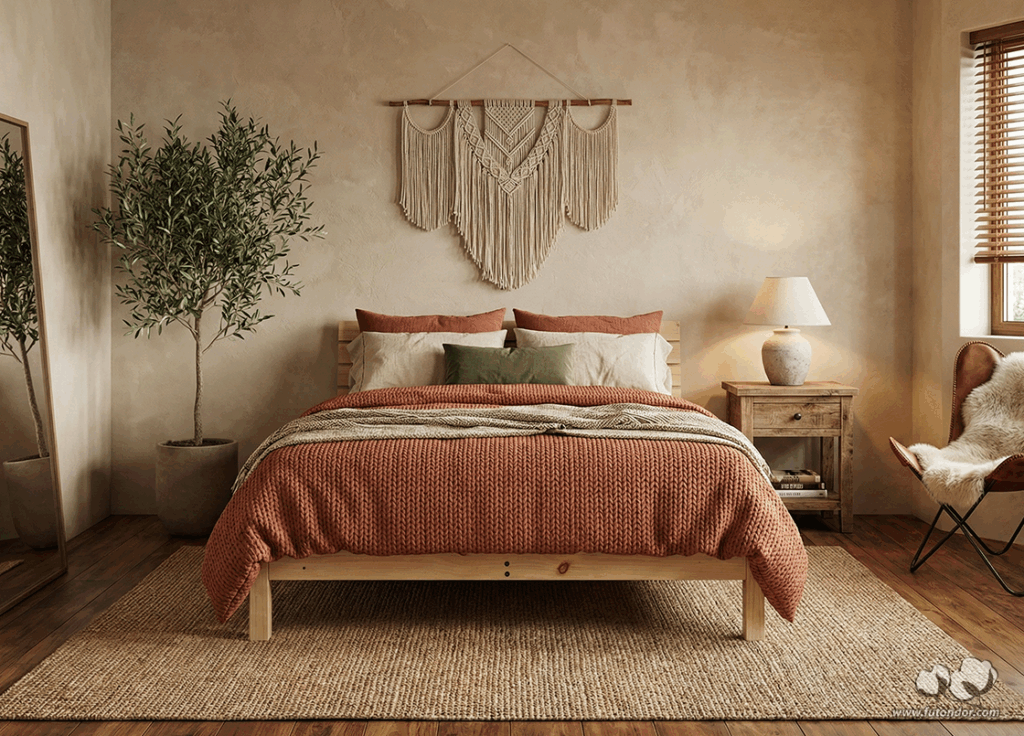 Wooden Bed Frame - Futon d'or - Natural mattresses