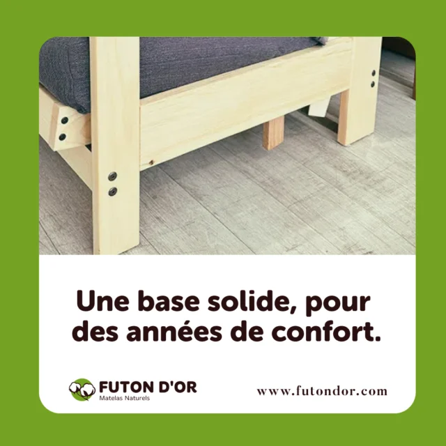 Une bonne base, c’est la clé d’un bon sommeil.

La base de futon est l’élément essentiel qui soutient votre matelas et assure votre confort au quotidien. Chez Futon d’Or, toutes nos bases sont conçues pour durer — robustes, durables et offertes en plusieurs styles et essences de bois.

📏 Disponibles en plusieurs formats (le double étant le plus populaire)
🧺 Certaines offrent même l’option de tiroirs sur roulettes pratiques pour le rangement.

👉 Trouvez la base parfaite pour votre futon dès maintenant.

https://www.futondor.com/fr/categorie-produit/futon-divan-lit/base-de-futon/